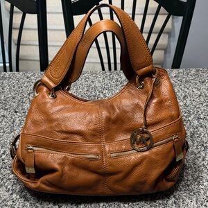 Michael Kors Brown Leather Hobo Bag